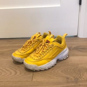 Yellow Fila Running Shoes